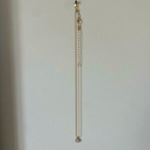 Gold necklace with circle charm